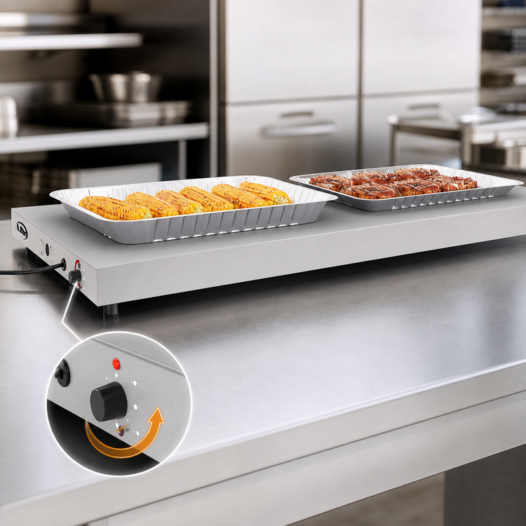 Product image #3 for KoolMore 36-Inch Commercial Countertop Warming Shelf with Marine Edge