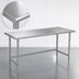 Thumbnail image #3 for Advance Tabco TAG-2410 120-Inch x 24-Inch Flat Top Stainless Steel Work Table with Open Base and Galvanized Legs