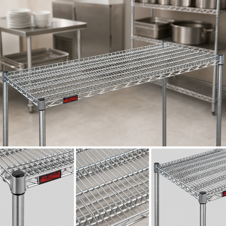 Product image #4 for EAGLEbrite QuadTruss Double-Mat Wire Shelf, 60 x 24 Inches, Zinc Finish