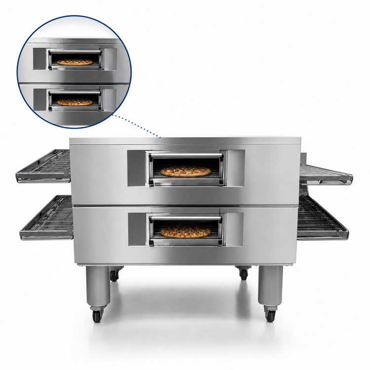 Product image #3 for Middleby Marshall X70G-2 Double Deck Natural Gas Conveyor Pizza Oven