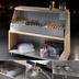 Thumbnail image #3 for Dinex DXPPB560IBWRM Full-Length Ice Bin Portable Bar with Russian Maple Finish