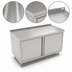 Thumbnail image #3 for John Boos Enclosed Cabinet Base Work Table with Hinged Double Doors, 72 x 30 Inches, 14-Gauge 300 Series Stainless Steel Top, 1-1/2 Inch Rear Upturn