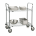 Thumbnail image #3 for Metro Super Erecta SP Heavy Duty Chrome-Plated Utility Bus Cart, Standard Unit, 60 x 24 x 39 Inches, 2 Shelves