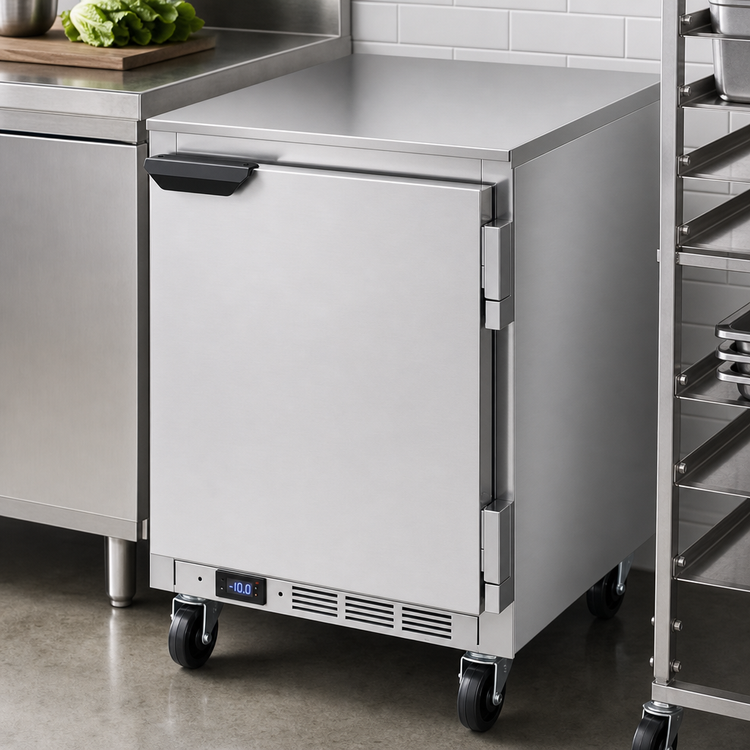 Product image #4 for Beverage-Air UCF24HC One-Section Shallow-Depth Undercounter Freezer, 24 Inch Wide, Solid Door, 4.53 Cu. Ft.