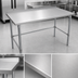 Thumbnail image #3 for John Boos Stallion 72-Inch x 36-Inch Stainless Steel Top Work Table with 1-1/2-Inch Rear Backsplash and Galvanized Base