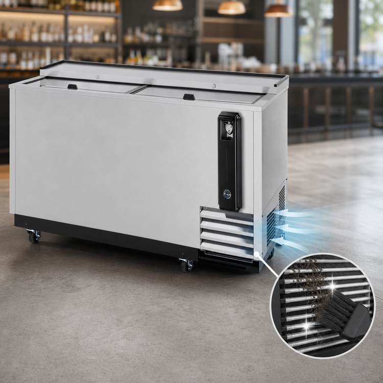 Product image #3 for Turbo Air Super Deluxe 64-3/8-Inch Wide Bottle Cooler with Sliding Lids, 18.5 Cu. Ft. - TBC-65SD-N6