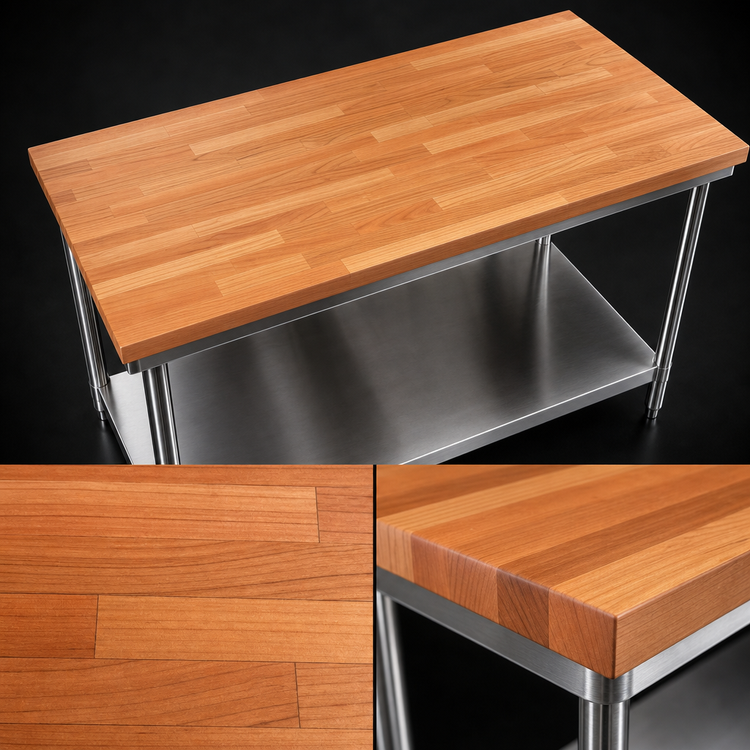 Product image #3 for Boos Block 72-Inch x 42-Inch American Cherry Blended Edge Grain Wood Countertop with Varnique Finish