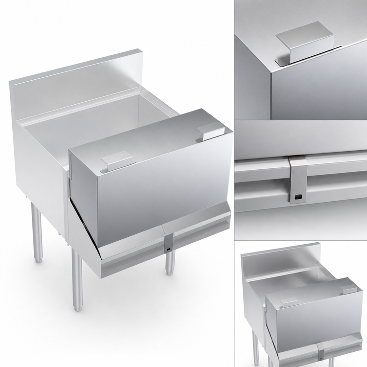 Product image #3 for Krowne Royal Series 24-Inch Stainless Steel Double Speed Rail Locking Cover
