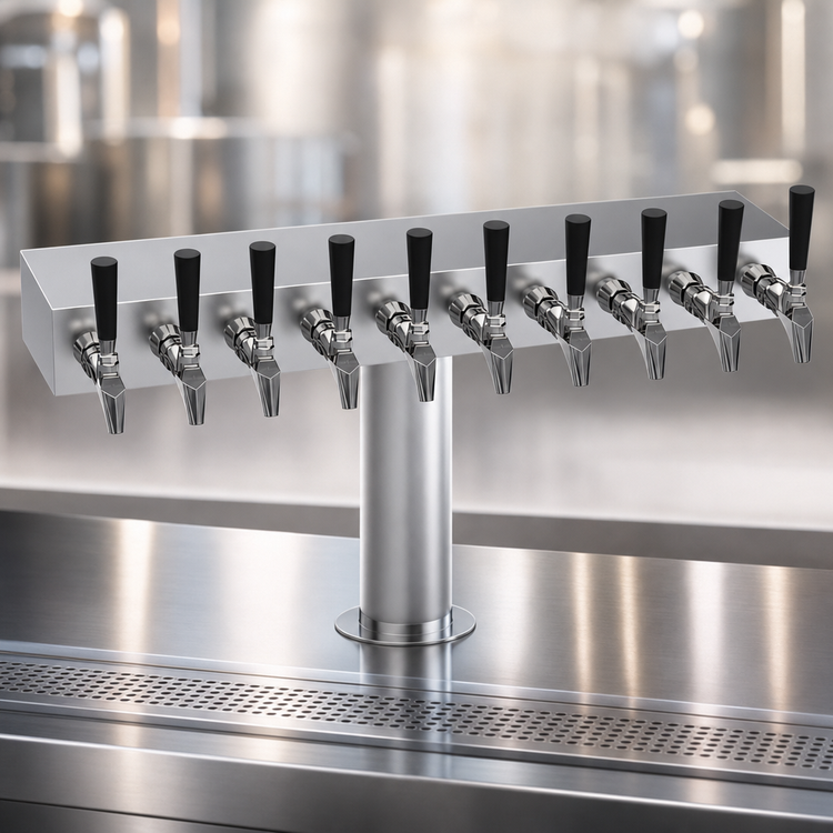 Product image #3 for Krowne 10-Faucet T-Head Glycol-Cooled Beer Tower