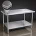 Thumbnail image #3 for John Boos Stallion 72 x 24-Inch Stainless Steel Flat Top Work Table with Adjustable Undershelf