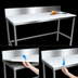 Thumbnail image #3 for John Boos 60-Inch x 36-Inch Trimming Table with 3/4-Inch Reversible Poly Top and 6-Inch Removable Backsplash