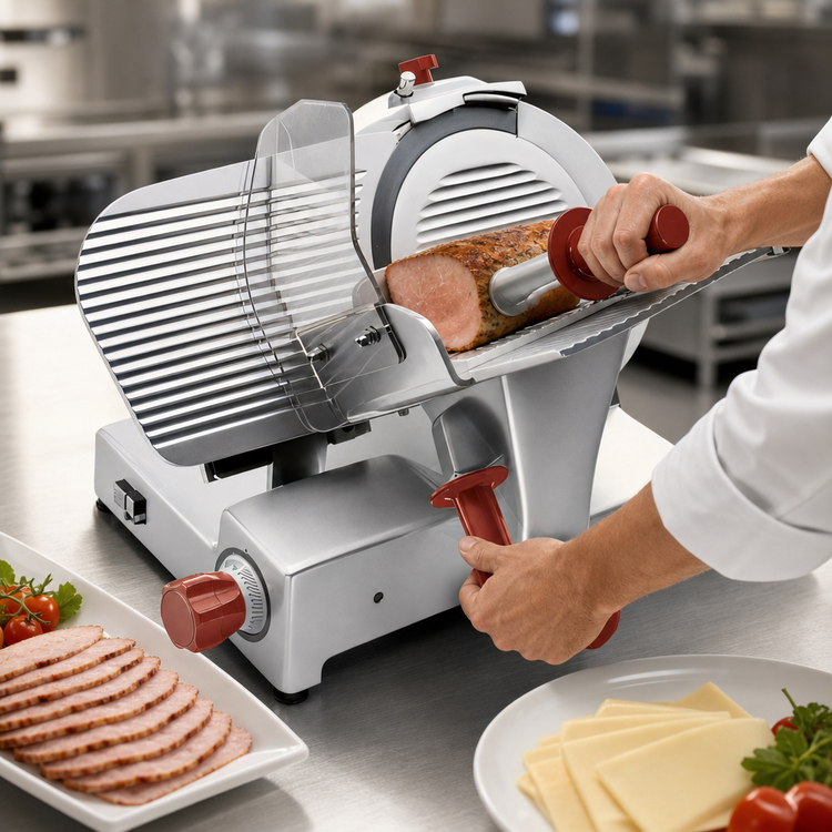Product image #3 for Axis 14-Inch Manual Gravity Feed Gear-Driven Commercial Food Slicer
