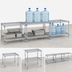 Thumbnail image #3 for Modular Wire Dunnage Rack, 30 x 24 x 14 Inches, 1500 lb. Capacity, Gray Epoxy Antimicrobial Finish