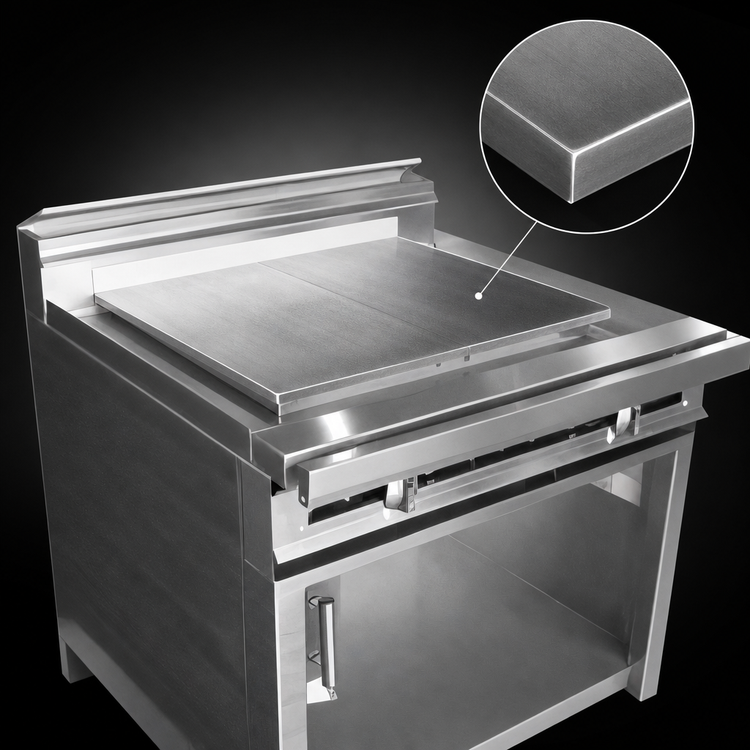 Product image #3 for Titan 60-Inch Heavy-Duty Gas Plancha Top Range with Cabinet Base and 5/8-Inch Steel Plate