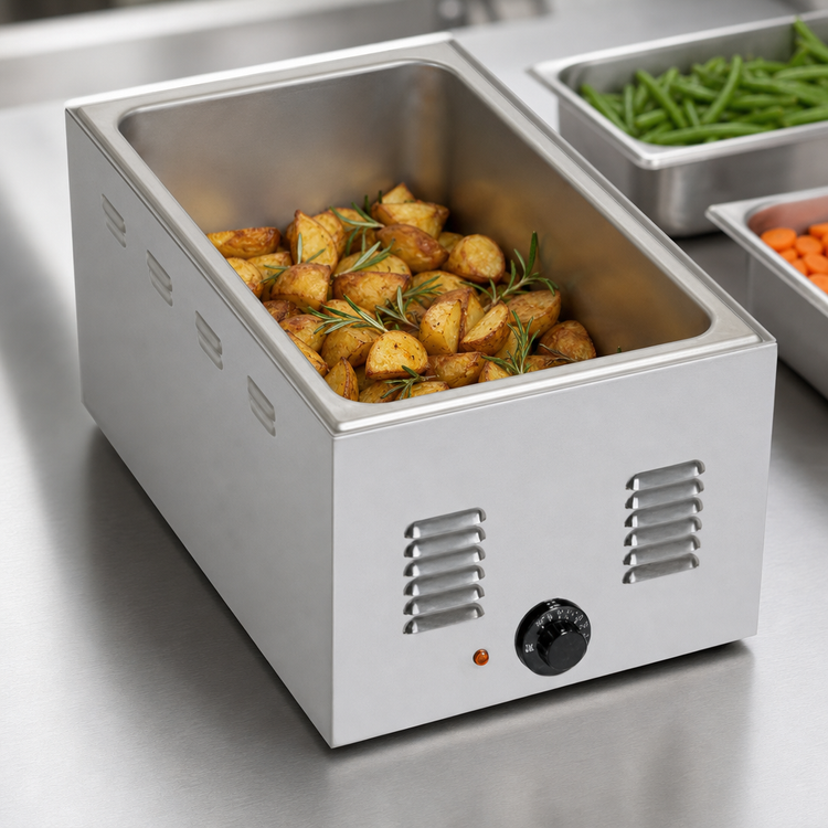 Product image #3 for RedHots Countertop Electric Cooker/Warmer with 1 Full-Size 12" x 20" Pan Opening, Wet or Dry Operation, 208 Volts
