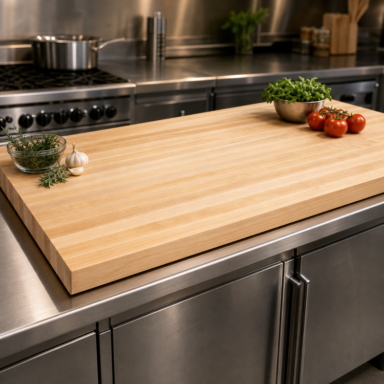 Product image #3 for John Boos Boos Block KCT6038-O Kitchen Countertop, 60 x 38 Inch, 1-1/2 Inch Thick, Northern Hard Rock Maple, Penetrating Oil Finish