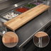 Thumbnail image #3 for John Boos 96 x 8 x 1-1/4 Inch Edge Grain Northern Hard Rock Maple Steam Table Cutting Board with Adjustable Stainless Steel Supports