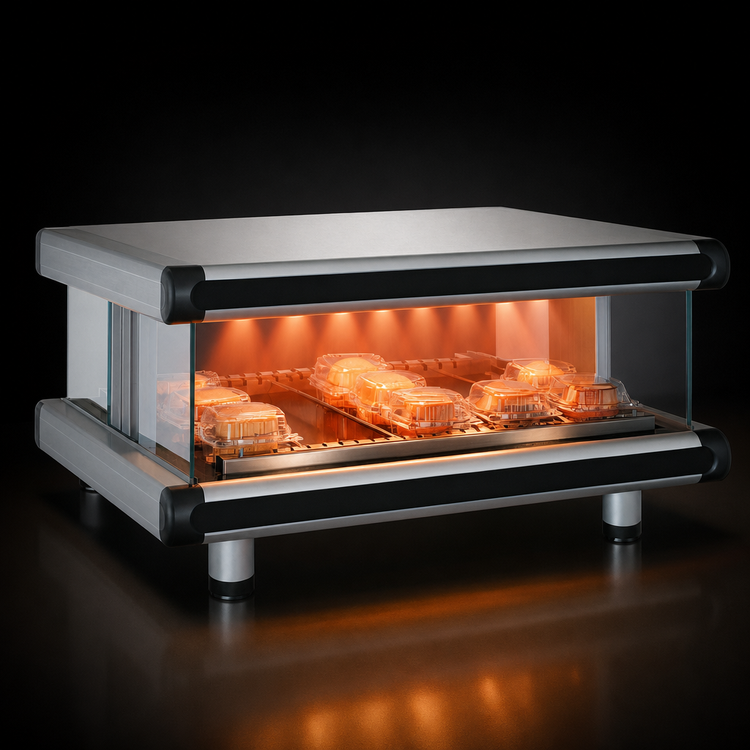 Product image #3 for Hatco Glo-Ray Designer Horizontal Countertop Hot Food Display Warmer with 1 Shelf