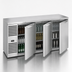 Thumbnail image #3 for True Premier Bar 84-Inch Three-Section Stainless Steel Back Bar Cooler with 3 Locking Solid Doors