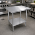 Thumbnail image #3 for Sapphire 30 Inch x 24 Inch Stainless Steel Flat Top Work Table with Undershelf