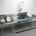Thumbnail image #3 for BK Resources 72 Inch Straight Left-to-Right Soiled Dish Table with Pre-Rinse Sink and Faucet