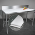 Thumbnail image #3 for John Boos 96-Inch x 36-Inch Trimming Table with 3/4-Inch Reversible Poly Top and 6-Inch Removable Backsplash