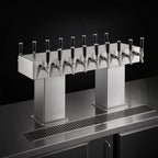 Thumbnail image #3 for Perlick Corporation 4006-10BX10B2 Extra-High 2-Column Back-to-Back Bridge Tee Glycol-Cooled Draft Beer Tower, 20 Faucets, Stainless Steel