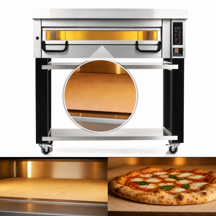 Product image #3 for PizzaMaster PM 841ED Electric Single-Deck Pizza Oven with Hearth Stone Baking Surface