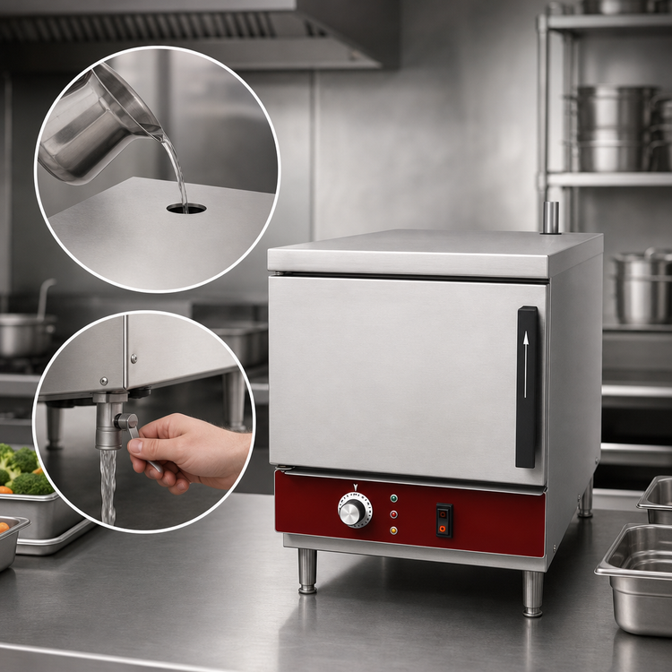 Product image #3 for Southbend EZ Steam Boilerless Countertop Convection Steamer, Electric, 18 Inch, 1 Compartment, 5 Pan Capacity
