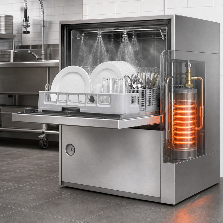 Product image #3 for Champion UH140B Freshwater Rinse High-Temperature Undercounter Dishwasher with Built-In Booster Heater