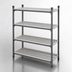 Thumbnail image #3 for Cambro Camshelving Basics Plus 21 Inch x 36 Inch 4-Shelf Vented Shelf Kit, Brushed Graphite