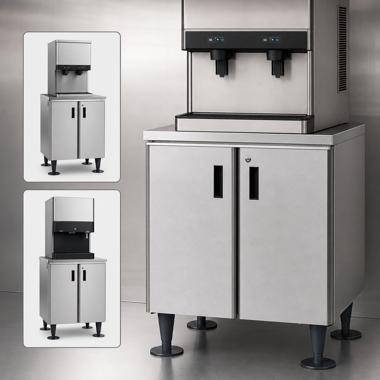 Product image #3 for Hoshizaki Opti-Serve Stainless Steel Equipment Stand with Flat Top and Locking Doors for DCM-300/500
