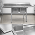 Thumbnail image #3 for Eagle Group 314 Series 2-Compartment Stainless Steel Sink with Left and Right Drainboards, 84-1/4 Inch Wide
