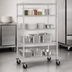Thumbnail image #3 for Metro Super Erecta 4-Shelf Chrome Wire Stem Caster Cart, 36 x 24 x 69 Inches