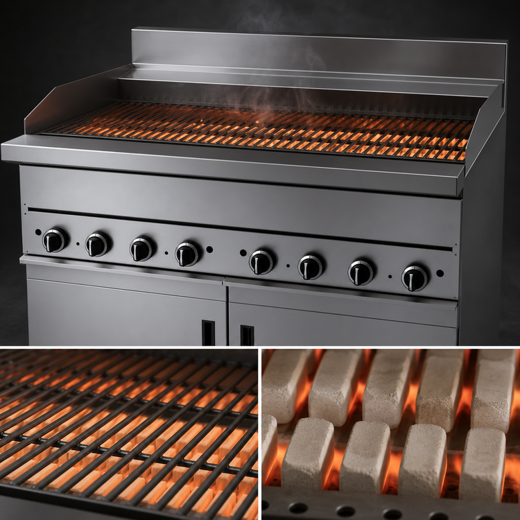 Product image #3 for Garland G Series 48-Inch Countertop Gas Charbroiler with Ceramic Briquette Heating