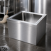 Thumbnail image #3 for BK Resources Floor Mount Stainless Steel Mop Sink with 20 x 16 x 6 Bowl
