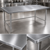Thumbnail image #3 for John Boos Stallion 144-Inch x 24-Inch 16-Gauge Stainless Steel Flat Top Work Table with Safety Edge