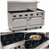Thumbnail image #3 for Vulcan Endurance 72-Inch Commercial Gas Restaurant Range with 8 Open Burners, 24-Inch Thermostatic Griddle, and 2 Convection Ovens