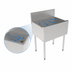 Thumbnail image #4 for Top Shelf TS Series 26-Inch Freestanding Stainless Steel Underbar Drainboard