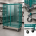 Thumbnail image #3 for Quantum Mobile Security Cage with Dolly Base, Green Epoxy Finish, 48 x 18 x 70 Inches