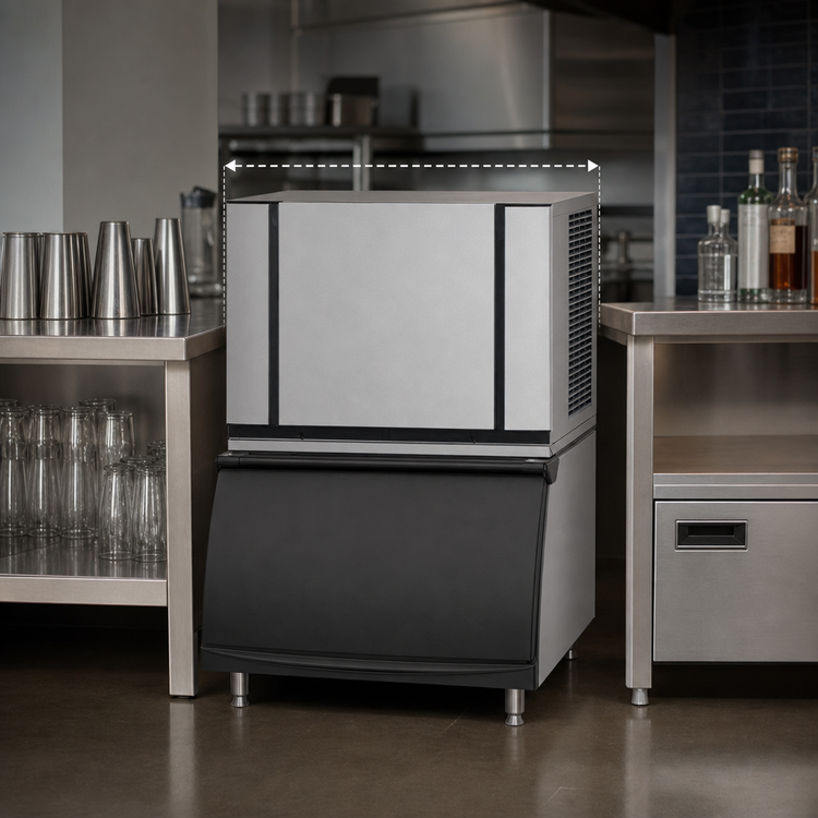 Product image #4 for Ice-O-Matic Elevation Series 30-Inch Water-Cooled Modular Half-Size Cube Ice Maker