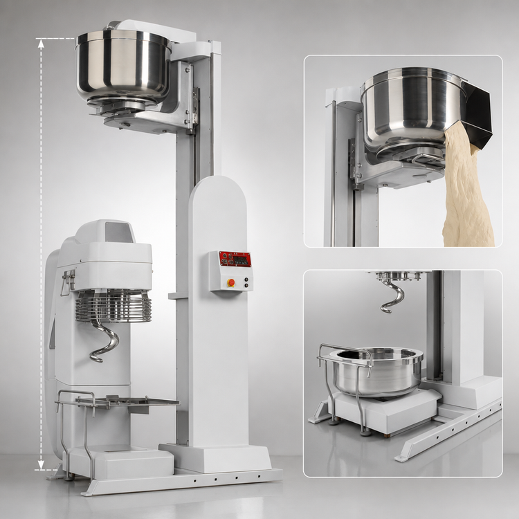 Product image #3 for Univex Silverline SL120LH High-Lift Spiral Mixer with 265 lb. Dough Capacity
