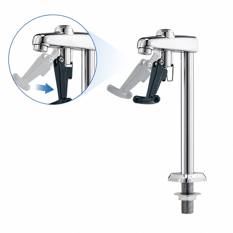 Product image #3 for Krowne Royal Series Deck Mount Push-Back Glass Filler, 8-Inch Reach, Chrome Plated Brass