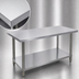Thumbnail image #3 for Omcan Standard Series Stainless Steel Work Table with Undershelf, 48W x 30D x 34H