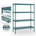 Thumbnail image #3 for EagleGard Red-i-Pak 4-Tier Stationary Wire Shelving Unit, 60 x 24 x 63 Inches, Blue-Green Hybrid Epoxy Finish