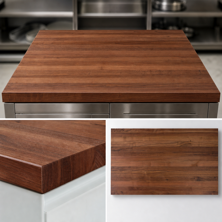 Product image #3 for John Boos Boos Block American Black Walnut Kitchen Countertop, 24 x 25 x 1-1/2 Inches, Edge Grain, Penetrating Oil Finish
