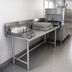 Thumbnail image #3 for Pro-Bowl 84 Inch Clean Straight Dishtable with 10 Inch Boxed Backsplash, Left-to-Right, 304 Stainless Steel