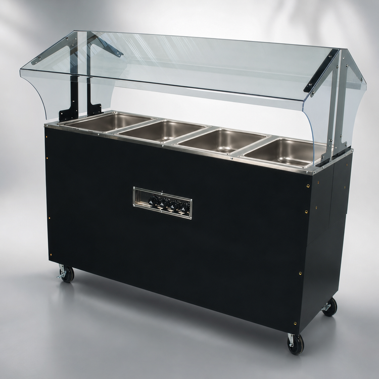 Product image #3 for Advance Tabco Triumph (Supreme) 4-Well Portable Electric Hot Food Buffet Table with Double-Sided Sneeze Guard