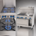 Thumbnail image #3 for Comstock-Castle 48-Inch Commercial Gas Range with 4 Open Burners, 24-Inch Griddle, Extra-Wide Oven, and Storage Cabinet