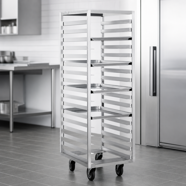Product image #3 for Panco Roll-In Refrigerator Rack for 18 Inch x 26 Inch Trays, Front Loading, 5 Inch Centers